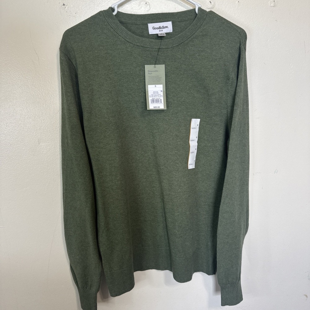 Goodfellow & Co Men's Green Long Sleeve Sweater NWT Size S